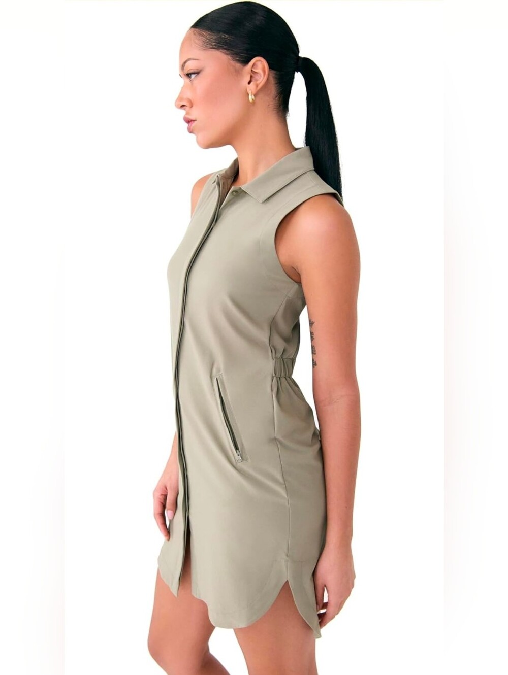 LOLË Women's Olivie Shirt Dress Medium - Picture 2 of 11